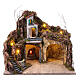 Village with fountain cave and oven for Neapolitan Nativity Scene of 10-12 cm, 50x60x40 cm s2