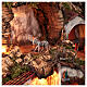 Borgo presepe napoletano scale cascata mulino 10 cm 65x65x50 cm s13