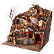 Neapolitan village nativity scene stairs waterfall mill 10 cm 65x65x50 cm s6