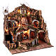 Neapolitan village nativity scene stairs waterfall mill 10 cm 65x65x50 cm s10