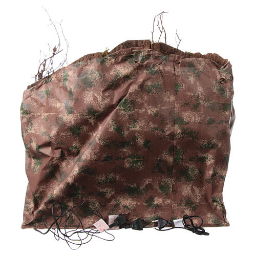 Aldeia presépio Nápoles fontanário iluminado 10 cm 60x60x50 cm 6