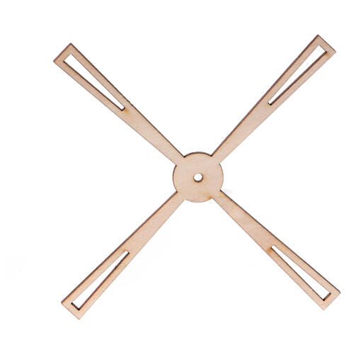 Windrad aus Sperrholz – geeignet für eine 10 cm Krippe, Ø 15 cm, neapolitanischer Stil 1
