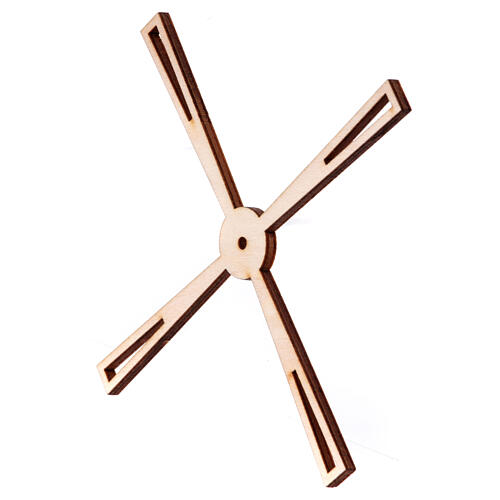 Windrad aus Sperrholz – geeignet für eine 10 cm Krippe, Ø 15 cm, neapolitanischer Stil 2