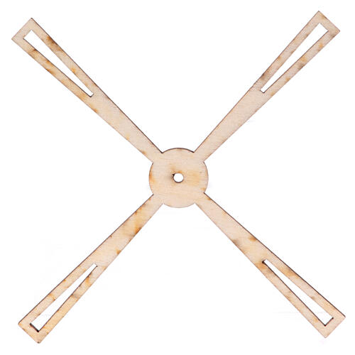 Windrad aus Sperrholz – geeignet für eine 10 cm Krippe, Ø 15 cm, neapolitanischer Stil 3