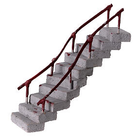 Escada em forma de S terracota presépio napolitano 8 cm 15x15x10 cm