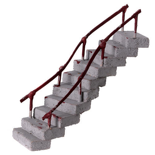 Escada em forma de S terracota presépio napolitano 8 cm 15x15x10 cm 2