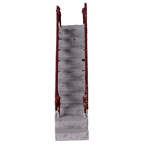 Treppe, gerade, Krippenzubehör, neapolitanische Krippe, für 6–8 cm Krippe – 15 × 5 × 15 cm 1