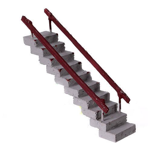 Treppe, gerade, Krippenzubehör, neapolitanische Krippe, für 6–8 cm Krippe – 15 × 5 × 15 cm 3