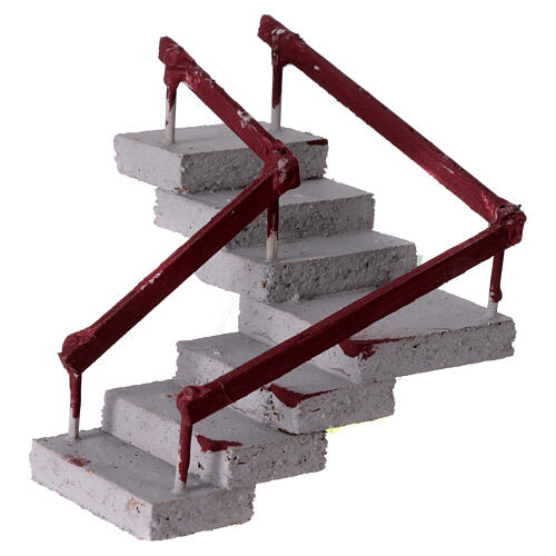 Escada angular terracota presépio napolitano 6-8 cm 10x15x15 cm 2
