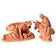 Nativity Holy Family in raw terracotta 4 pieces h 12 cm s1