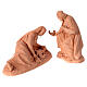 Nativity Holy Family in raw terracotta 4 pieces h 12 cm s3