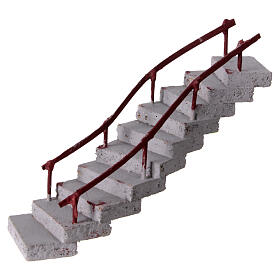 Escalier en S terre cuite 15x15x10 cm crèche napolitaine 6-8 cm