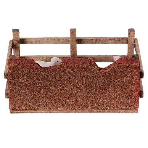 Gehege mit Schafen, im neapolitanischen Stil, für 10 cm Krippe – Krippenzubehör 4