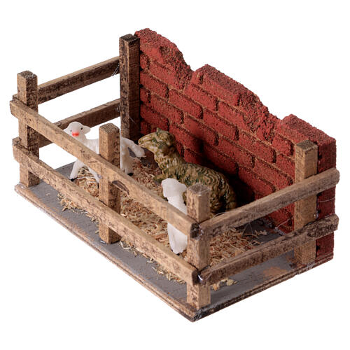 Sheep stall for 10 cm Neapolitan Nativity Scene, 5x10x5 cm 2