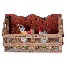 Fence with chickens for Neapolitan nativity scene 10 cm 5x10x5 cm