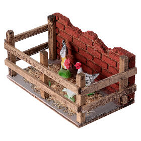 Fence with chickens for Neapolitan nativity scene 10 cm 5x10x5 cm