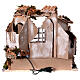 Capanna con balconata presepe napoletano 10-12 cm 35x40x30 cm s5