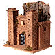 Castillo con cancela en movimiento belén Nápoles 8-10 cm 30x30x20 cm s3