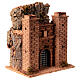 Castillo con cancela en movimiento belén Nápoles 8-10 cm 30x30x20 cm s4