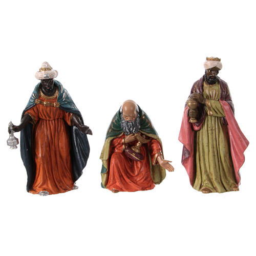 Set of 11 terracotta figurines for Neapolitan Nativity Scene of 12 cm, painted 5
