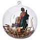 Nativity in a snow globe for Neapolitan Nativity, diam. 15 cm, h 12 cm s4
