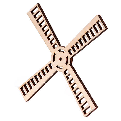 Mühlenflügel, Krippenzubehör, neapolitanische Krippe, für 10 cm Krippe – Ø 15 × 10 cm H 2