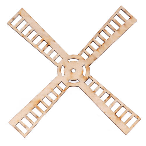 Mühlenflügel, Krippenzubehör, neapolitanische Krippe, für 10 cm Krippe – Ø 15 × 10 cm H 3