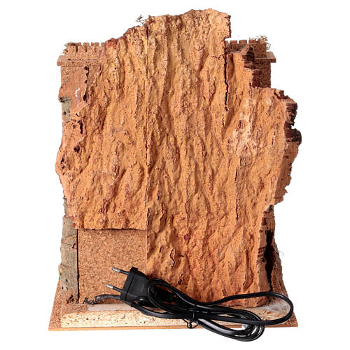 Krippenszenerie, Burg mit beweglicher Zugbrücke – neapolitanischer Stil, 8 cm Krippe, 30×25×25 cm 6