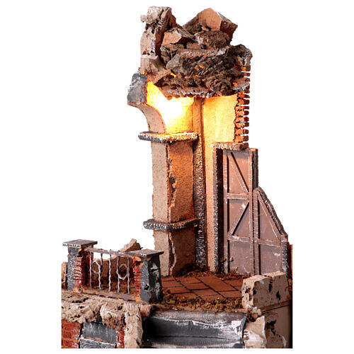 Temple with fountain and basement for 10-12 cm Neapolitan Nativity Scene, 40x35x25 cm 4