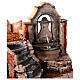 Temple with fountain cellar Neapolitan nativity scene 10-12 cm 40x35x25 cm s2