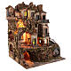 Perched village with sea, fountain and mill for 10 cm Neapolitan Nativity Scene of 18th century style, 85x65x60 cm s6