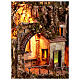 Borgo presepe 10 cm napoletano arroccato stile 700 mare fontana case mulino 85x65x60 cm s5