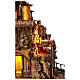 Borgo presepe 10 cm napoletano arroccato stile 700 mare fontana case mulino 85x65x60 cm s8