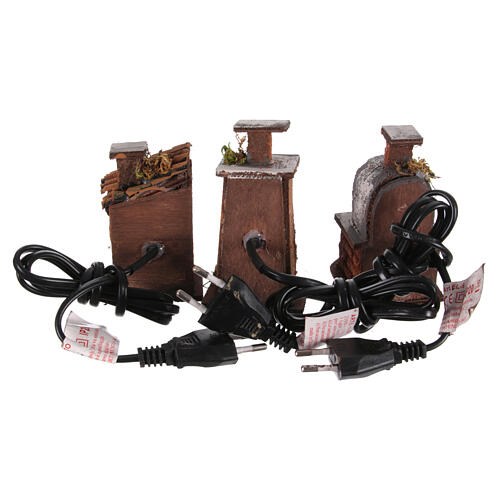 Holzofen mit Beleuchtung, neapolitanische Krippe, für 6 cm Krippe – 10 × 5 × 10 cm 7
