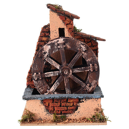 Watermill for 6 cm Neapolitan Nativity Scene, 20x15x10 cm 1