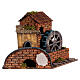 Electric watermill for 6 cm Neapolitan Nativity Scene of 18th century style, 20x30x20 cm s3