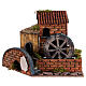Moulin électrique roue crèche napolitaine 6 cm style XVIIIe 20x30x20 cm s1