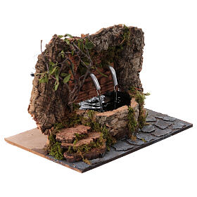 Brunnen mit zwei Ausläufen – 15 × 20 × 15 cm, geeignet für eine 8–10 cm Krippe