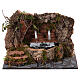 Fontana a 2 getti presepe napoletano 8-10 cm ambientazione 15x20x15 cm s1