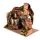 Fontaine avec village miniature crèche napolitaine 10 cm 15x20x10 cm s2