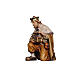 Kneeling Wise King colored wood Heimatland nativity scene 9.5 cm Val Gardena s2