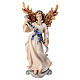 Angel of Glory flying, Heimatland Nativity Scene of 12 cm, painted wood from Val Gardena s1