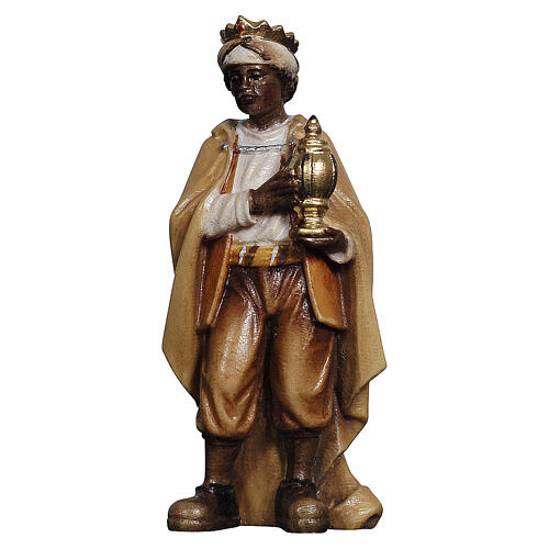 Heiliger König stehend mit Pokal, Holz coloriert, für 12 cm Heimatland-Krippe, Grödner Kunsthandwerk 1