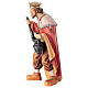 White Wise King Heimatland nativity scene with gold 12 cm colored wood Val Gardena s2