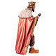 White Wise King Heimatland nativity scene with gold 12 cm colored wood Val Gardena s4