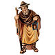 Shepherd with a lantern and a crook for Heimatland Nativity Scene of 12 cm, painted wood, Val Gardena s1