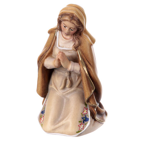 Heilige Familie, Set, 3 Figuren, rustikale Wiege, Holz coloriert, für 12 cm Heimatland-Krippe, Grödner Kunsthandwerk 3