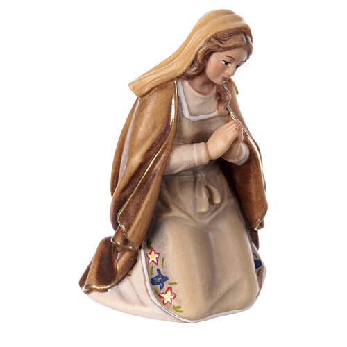 Famiglia con Gesù Bambino legno colorato presepe Heimatland 12 cm Val Gardena 6