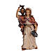 Woman with jars, coloured wood, 9.5 cm Heimatland Nativity Scene of Val Gardena s1