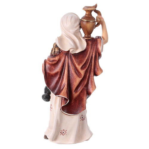 Woman with jug figurine Heimatland nativity scene 9.5 cm Val Gardena wood 4